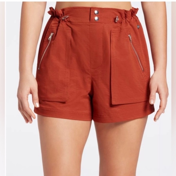 NWT CALIA Women's Woven Paperbag Short size Medium - Picture 1 of 5